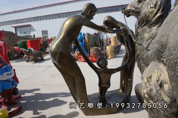 一家人铜雕 (25)