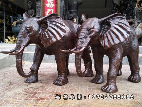 大象动物铜雕 (60)