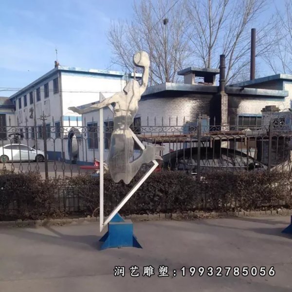 不锈钢打篮球雕塑 (19)