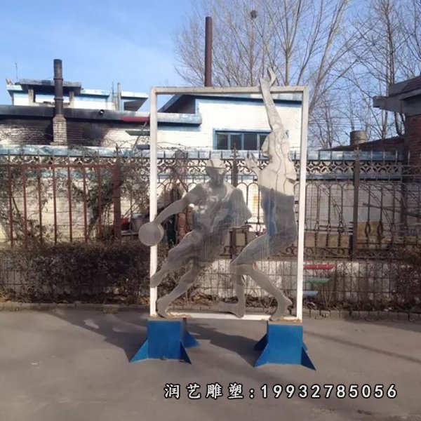 不锈钢打篮球雕塑 (20)
