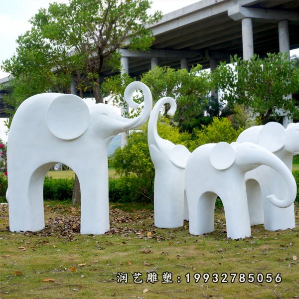 玻璃钢大象雕塑  (86)