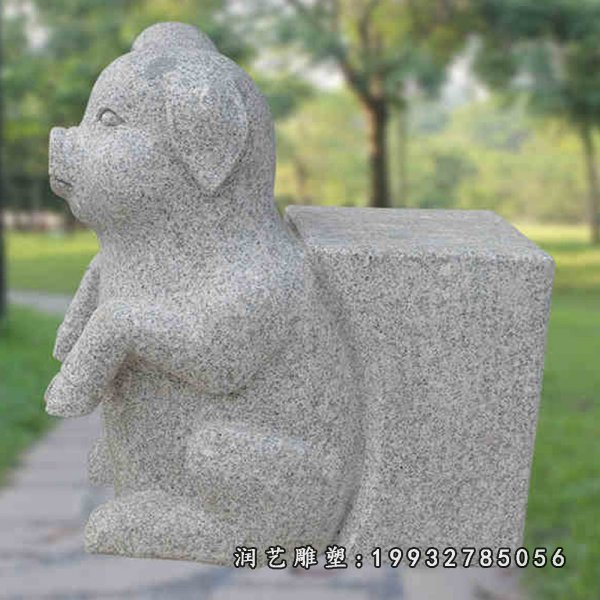 猪动物石雕 (6)