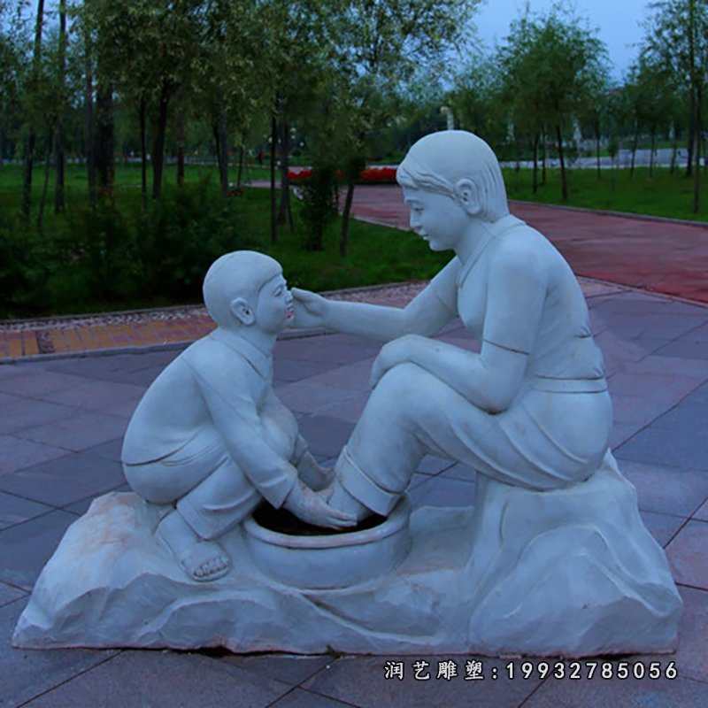 孝顺人物石雕 (3)