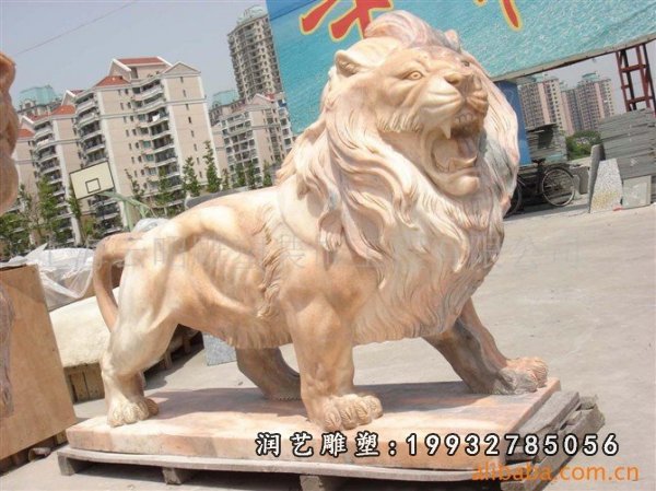 狮子动物石雕 (17)