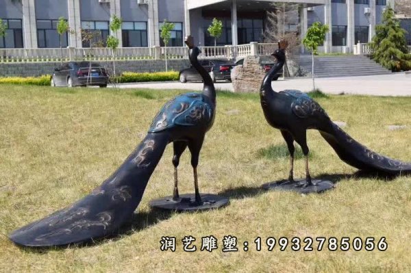 孔雀铜雕 (3)