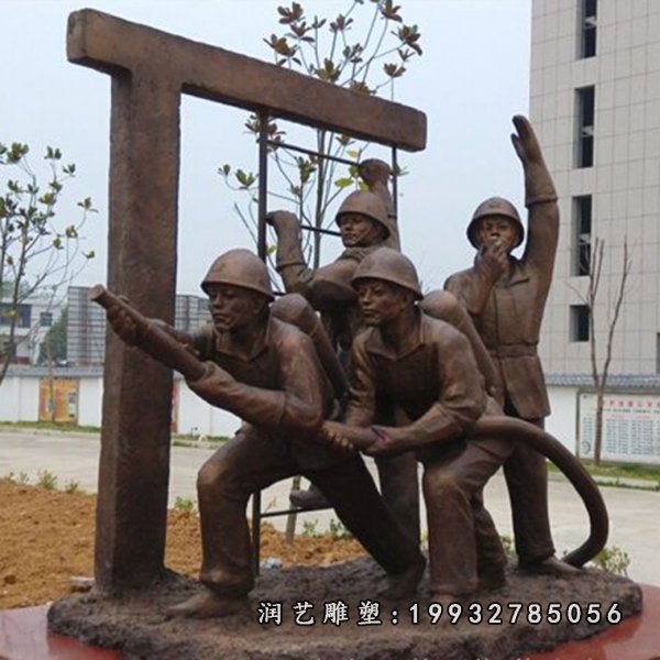 消防人物铜雕 (44)