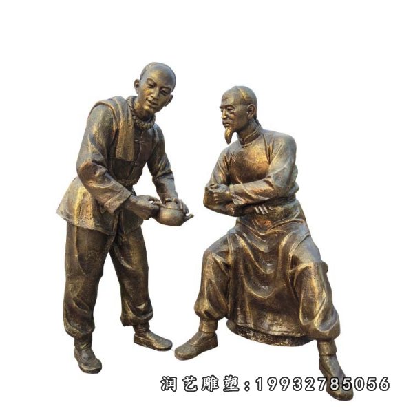 茶文化铜雕塑 (30)