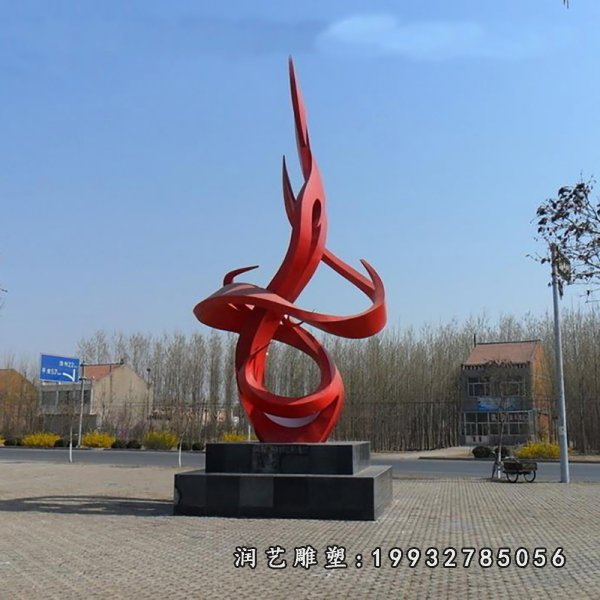 不锈钢抽象雕塑，景观雕塑