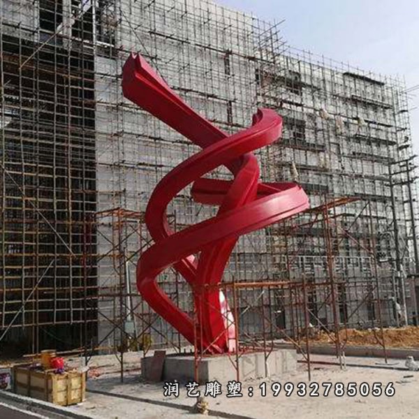 不锈钢抽象飞扬雕塑 (2)