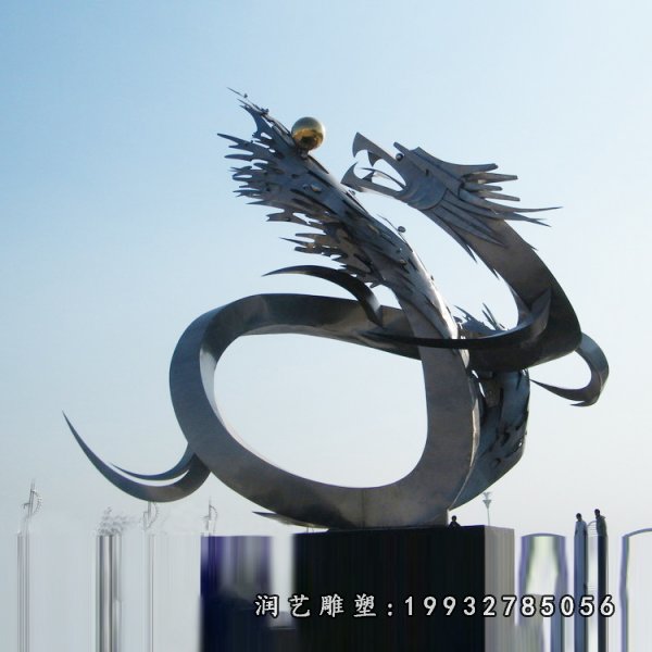 不锈钢龙雕塑 (38)