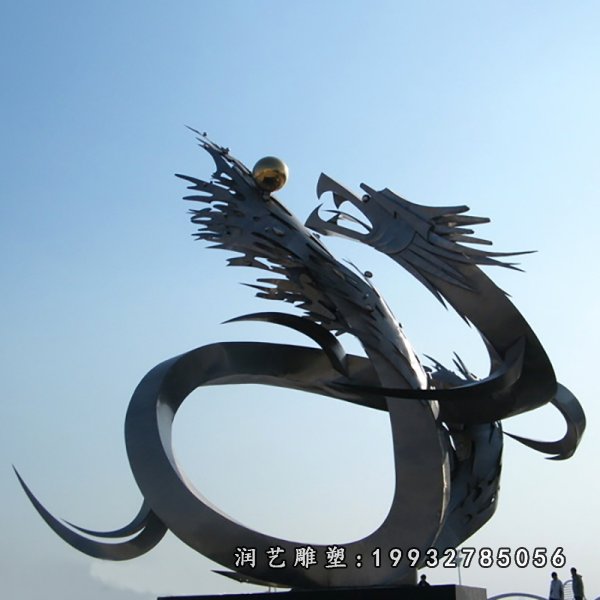 不锈钢龙雕塑 (24)
