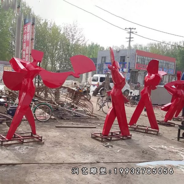 不锈钢跳舞雕塑 (21)