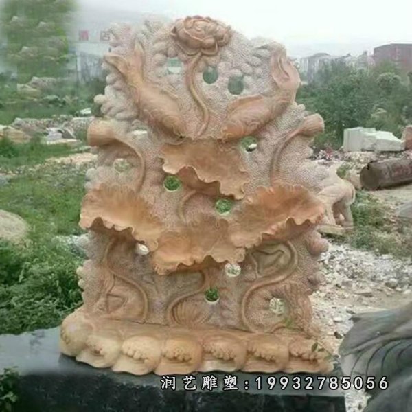 荷花景观石雕 (18)