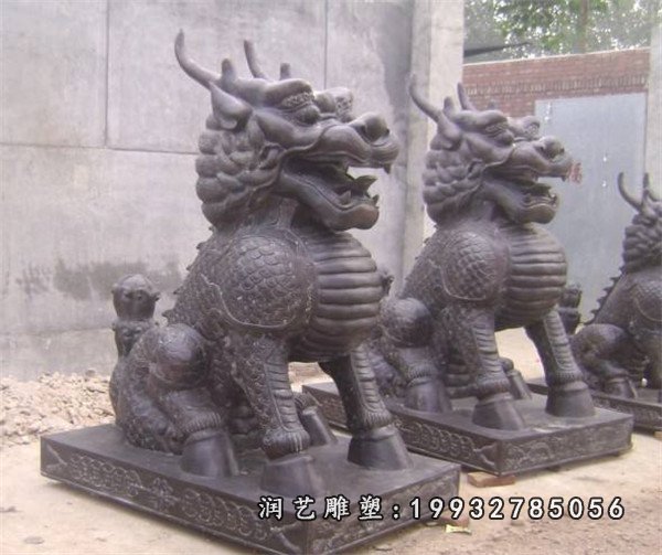 门口麒麟铜雕 (18)