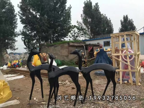 鹿铜雕 (17)