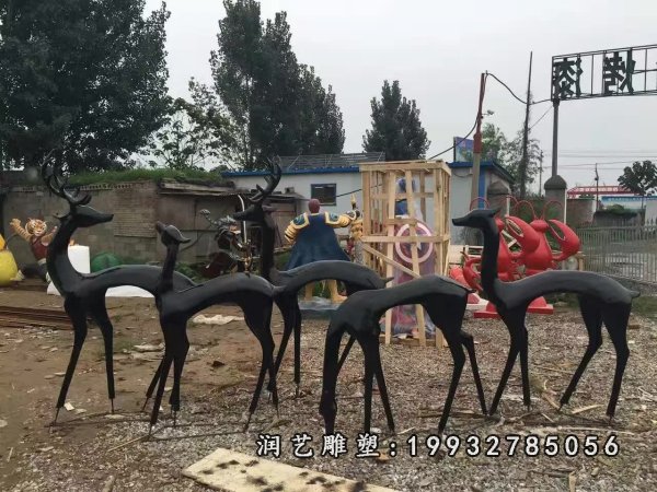 鹿铜雕 (16)
