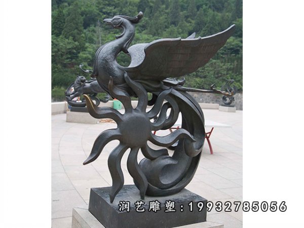 凤凰铜雕 (7)
