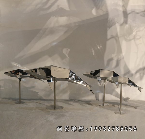 不锈钢海豚雕塑 (11)