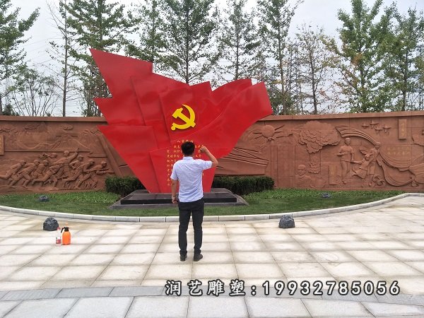 不锈钢党建雕塑 (19)