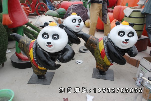 功夫熊猫玻璃钢雕塑  (15)