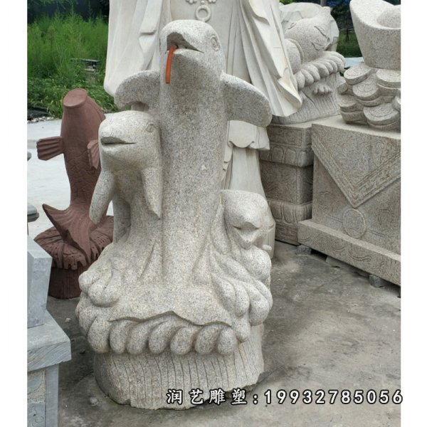 海豚动物石雕 (5)