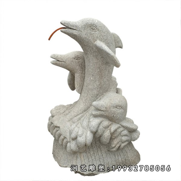 海豚动物石雕 (3)