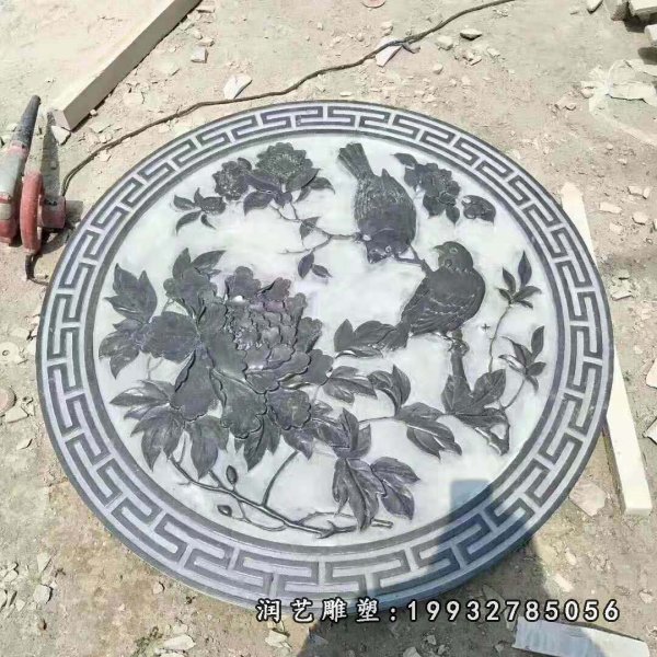 花朵石浮雕雕塑 (2)