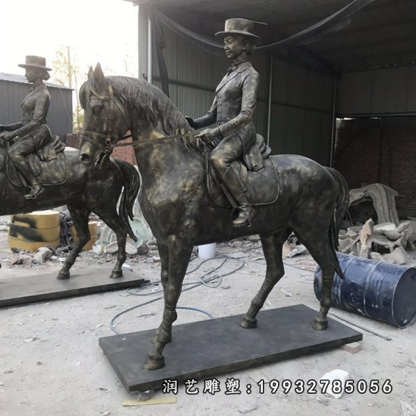 骑马人物铜雕 (46)