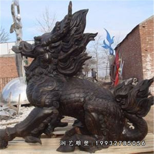 门口麒麟铜雕 (35)
