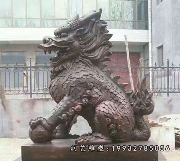 门口麒麟铜雕 (34)