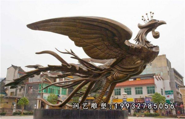 凤凰铜雕 (9)
