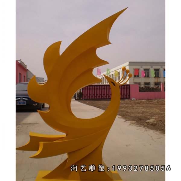 不锈钢凤凰雕塑 (12)