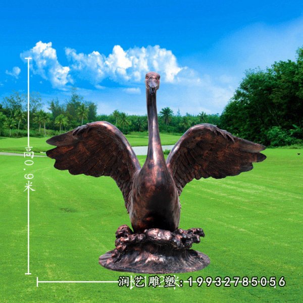 天鹅铜雕 (30)