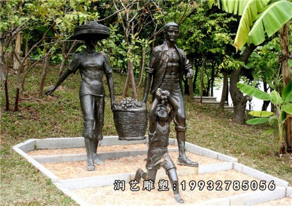 一家人铜雕 (28)