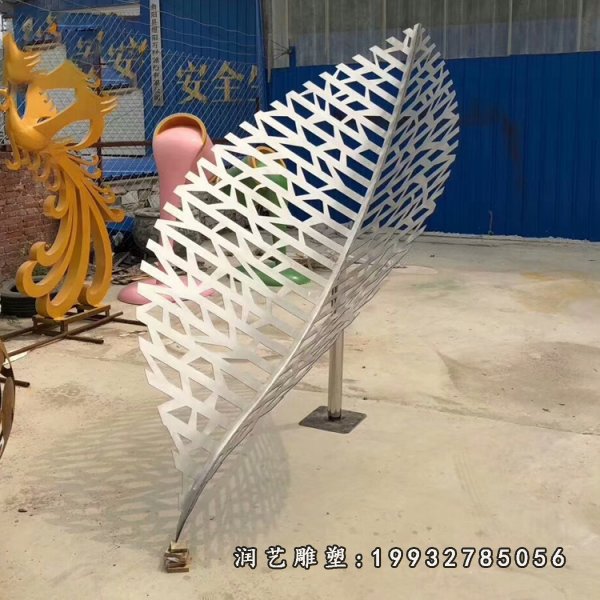 不锈钢树叶雕塑 (36)