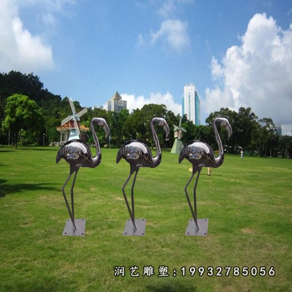 不锈钢火烈鸟雕塑  (33)