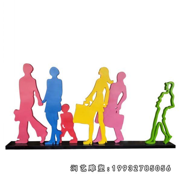 不锈钢购物人物雕塑 (30)