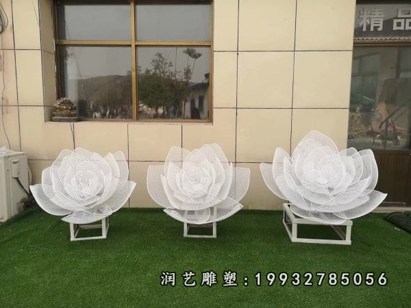 不锈钢荷花雕塑  (54)
