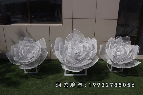 不锈钢荷花雕塑  (55)