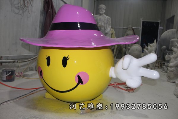 玻璃钢笑脸雕塑  (4)