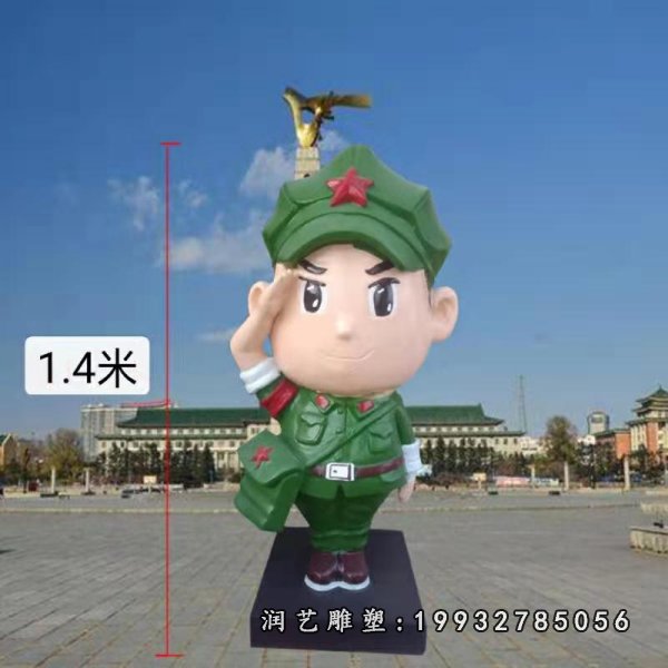 玻璃钢红军人物雕塑  (18)