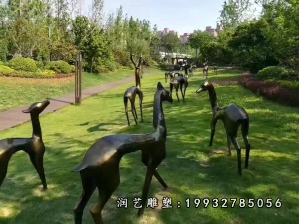 鹿铜雕 (19)