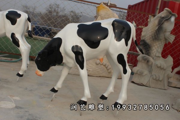 玻璃钢奶牛雕塑  (250)