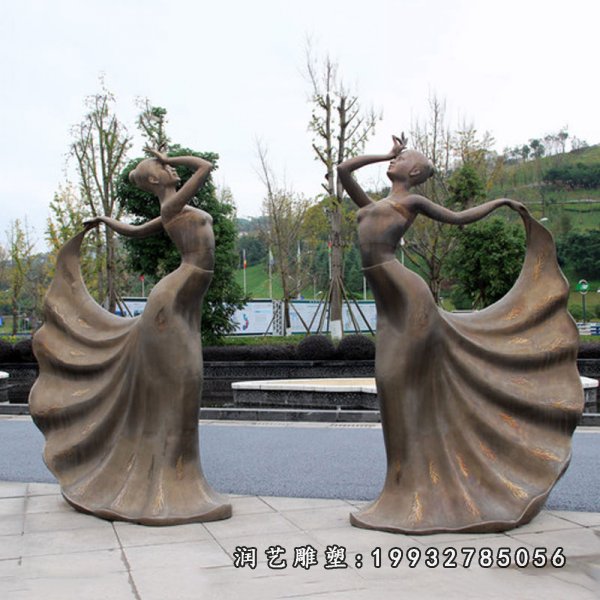 人物跳舞铜雕 (31)