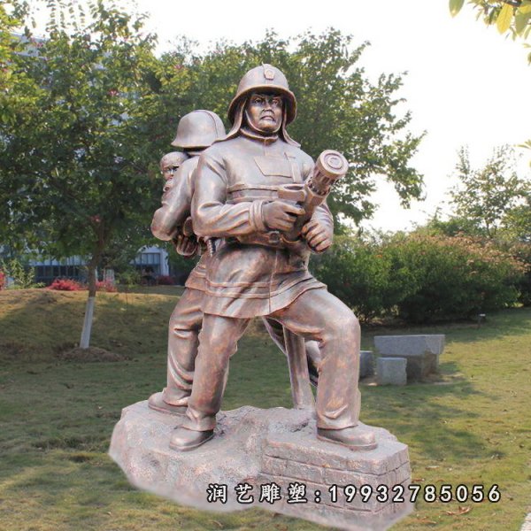 消防人物铜雕 (62)