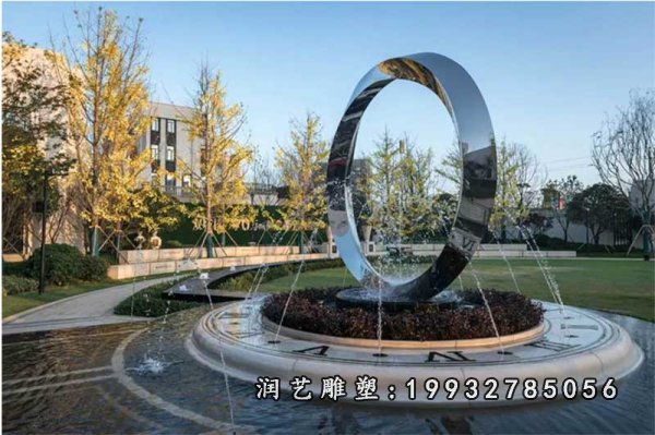 不锈钢圆环雕塑 (156)