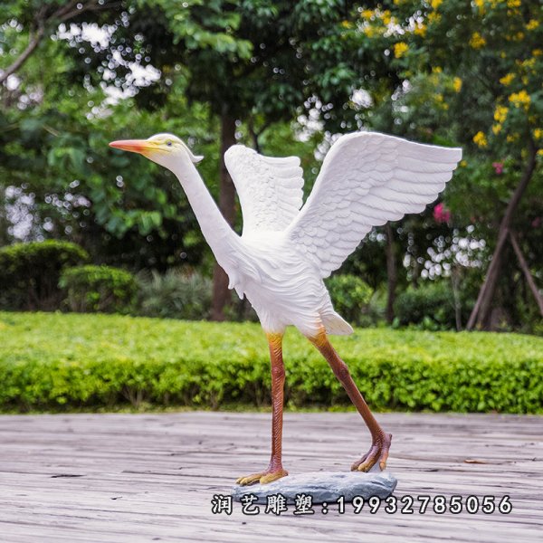 白鹭玻璃钢雕塑 (12)