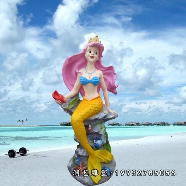玻璃钢美人鱼雕塑 (13)