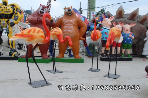 玻璃钢火烈鸟雕塑  (25)