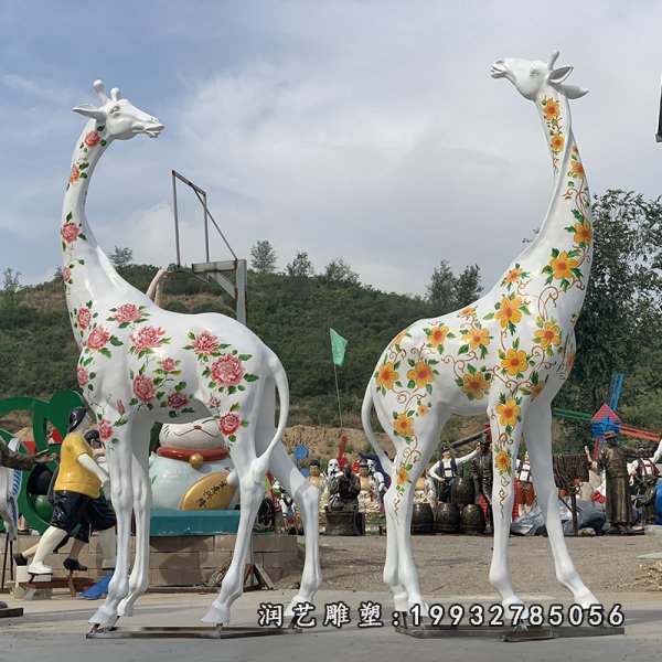 玻璃钢长颈鹿雕塑 (53)